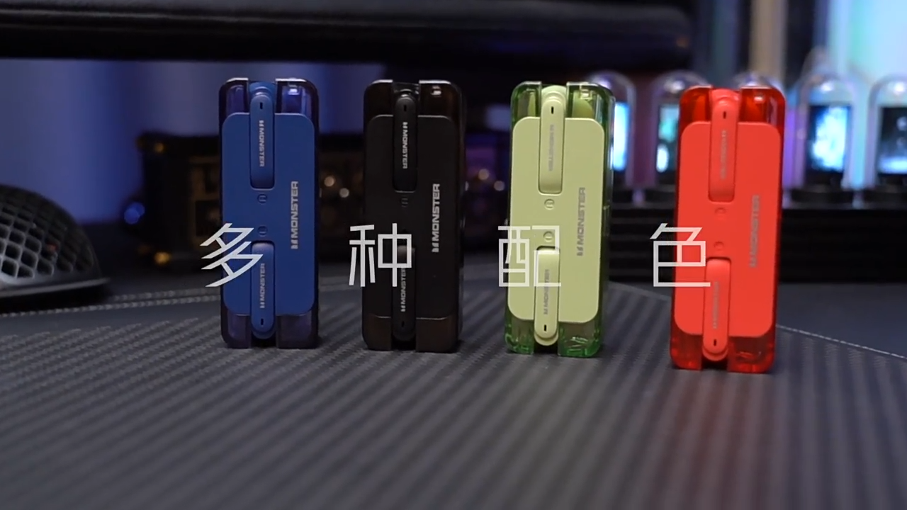 Monster XKT08 BT5.3 Bluetooth Wireless Gaming Headset, Wireless Headphones HIFI Low Latency Noise Reduction Headphones Large Battery Capacity for Gaming Sports Headset With Mic