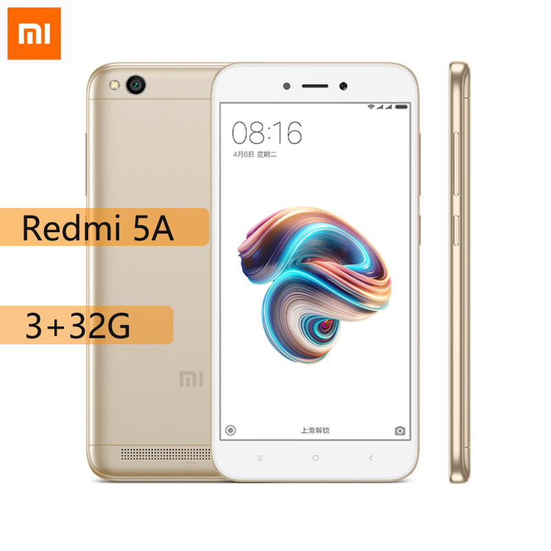 99% New Xiaomi Redmi 5A Cellphone 3GB 32GB Smartphone 3000mah Battery Dragon 425 Processor Mobile phone