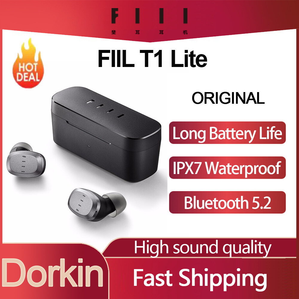 Original Fiil T1 Lite TWS Bluetooth 5.2 Earbuds True Wireless Earphones 32h Battery Life HiFi IPX7 Waterproof with Mic Hot Sale