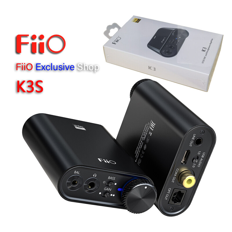 FiiO K3S New K3 Portable Headphone Amplifier USB-C DAC Decoding AMP Support Coaxial Optical Digital Outs PCM384k/DSD256