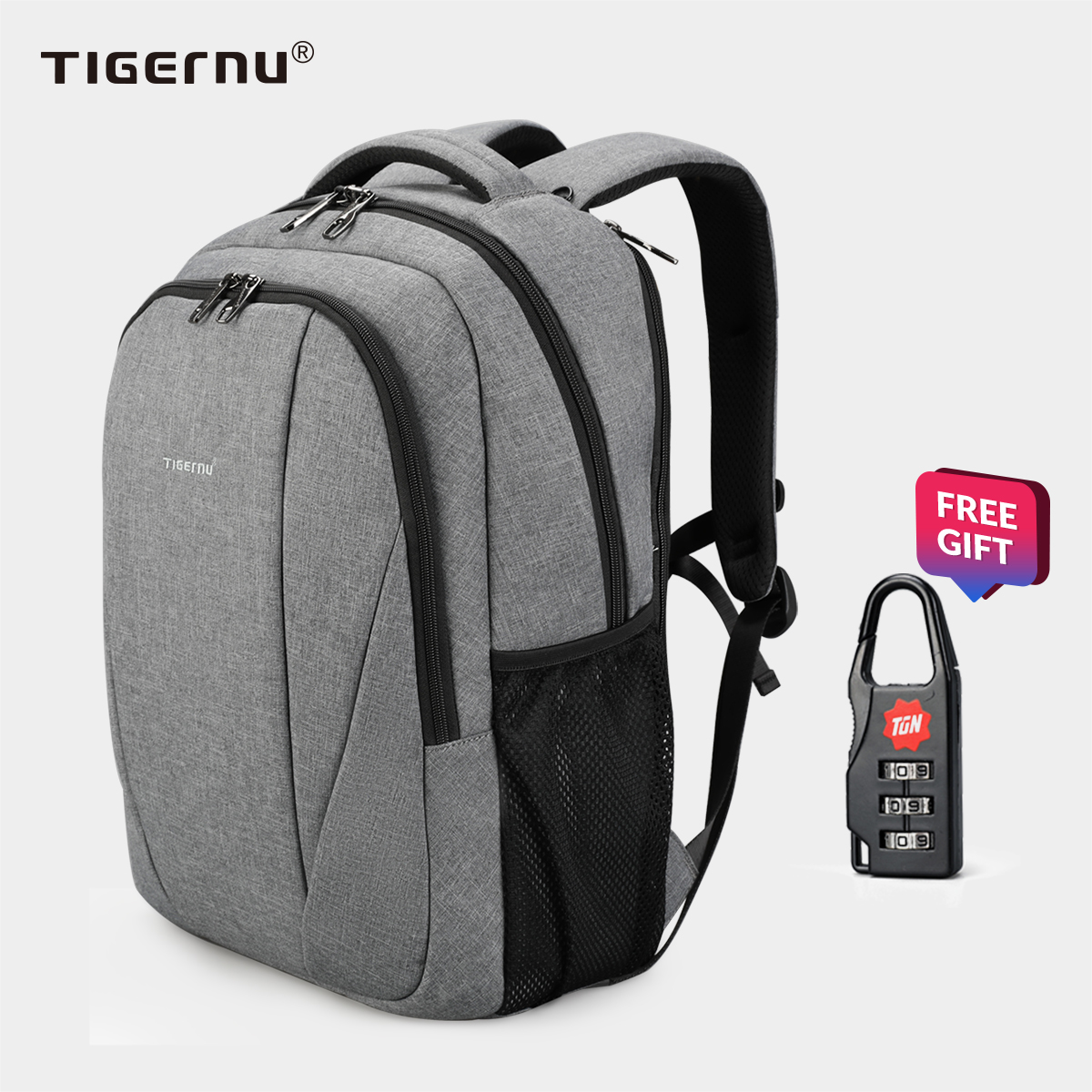 Tigernu New Design USB Charging Laptop Backpacks Travel Backpacks Waterproof Anti-Theft Business Laptop Backpack for Men Fashion School Backpacks for Students - intl
