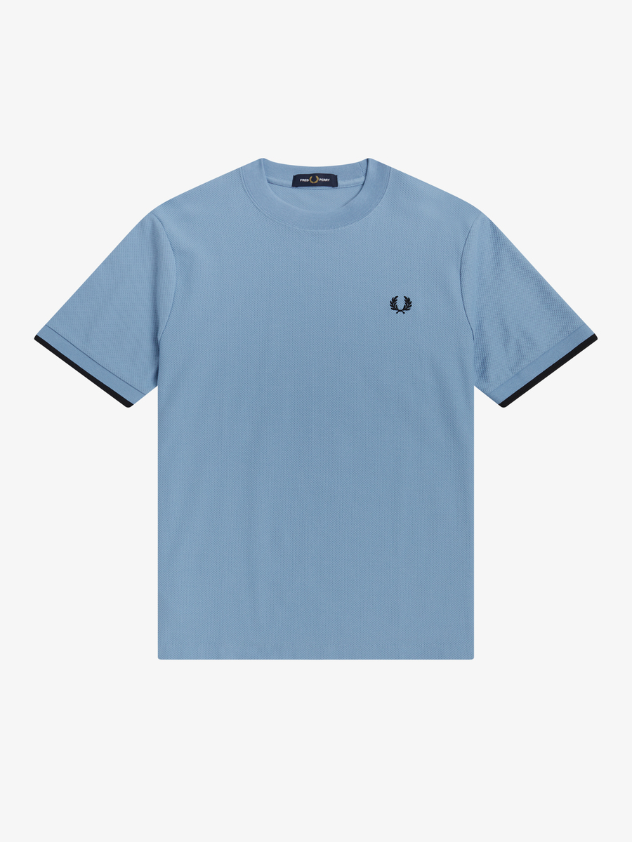 Fred Perry M3695 Tipped Cuff T-Shirt (Sky Blue)